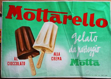 Manifesto pubblicitario gelato Mottarello anni '50
