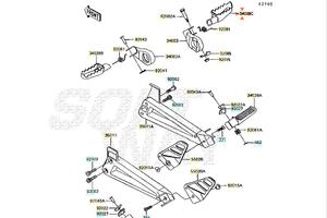Pedana ant Dx Kawasaki KLR600 340281108