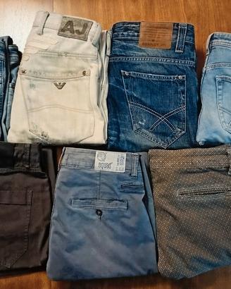 Lotto 4 jeans 3 pantaloni uomo GUESS/ARMANI/DIESEL