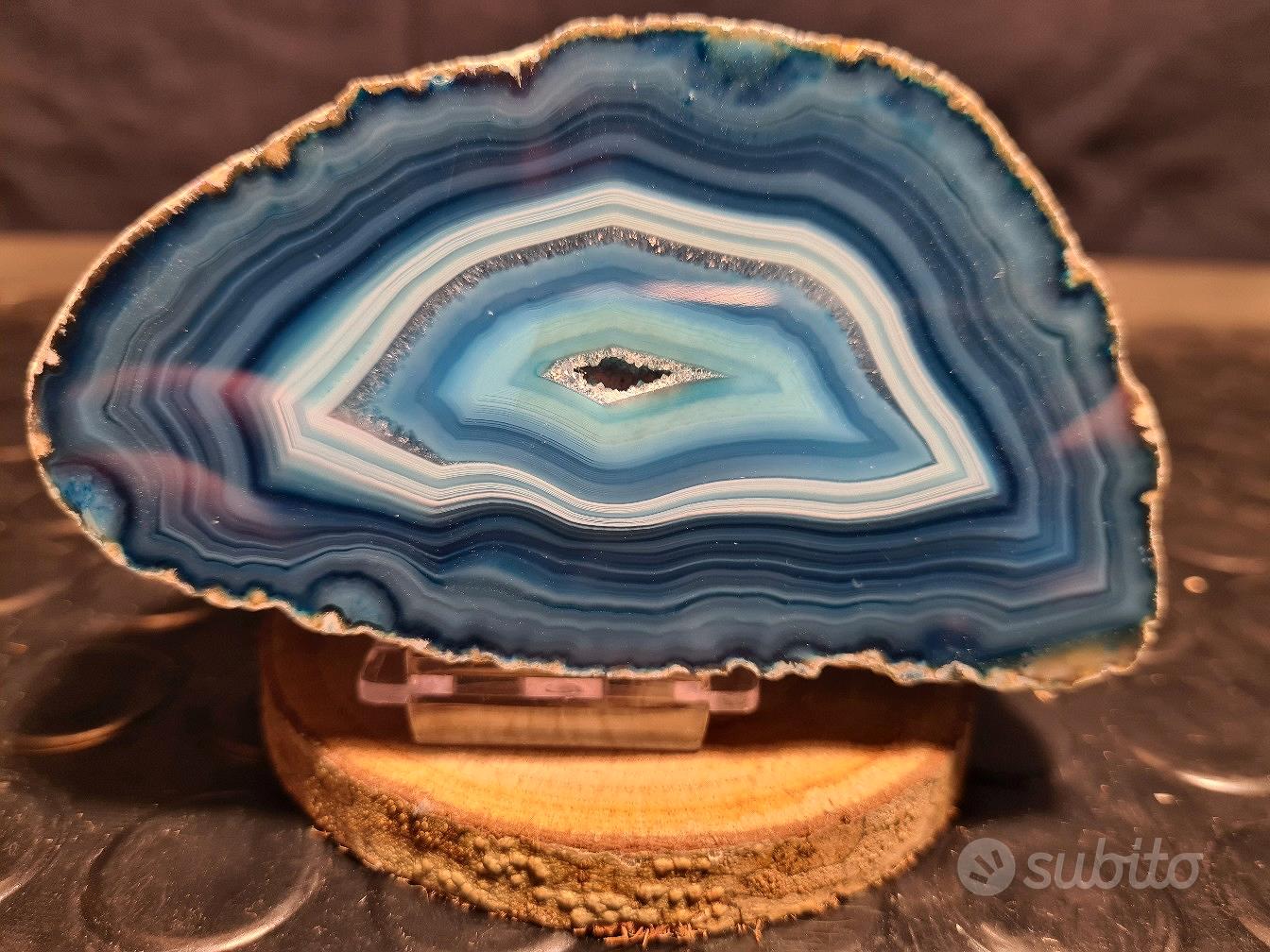 Minerale da collezione Geode d'Agata Blu Brasile - Collezionismo In vendita  a Firenze