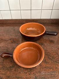 Padellini tegamini in ceramica terracotta