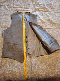 Completo uomo grigio a quadretti piccoli