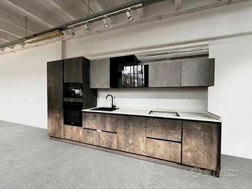 Cucina lineare moderna completa di elettrodomestic