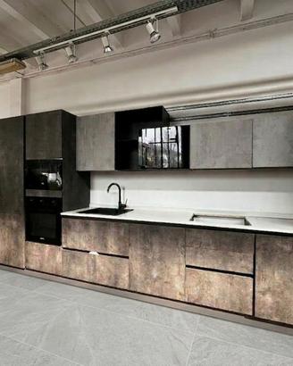 Cucina lineare moderna completa di elettrodomestic