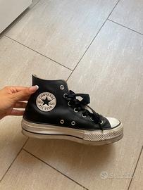 Converse in pelle nera