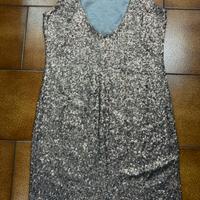 Vestito Only con paillettes color oro/beige tg. S