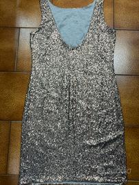 Vestito Only con paillettes color oro/beige tg. S