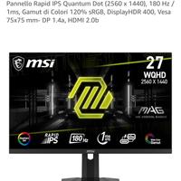 Monitor MSI mag IPS 27’’ 2k-180Hz HDR