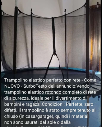 Trampolino elastico