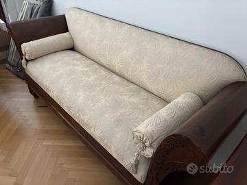 Divano d'Epoca Stile Biedermeier / Impero in Legno