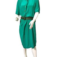 PAOLO TONALI, CHEMISIER VERDE SMERALDO, L, VINTAGE