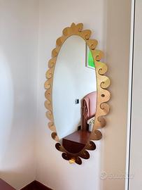 Specchio ovale oro