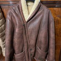 Giacca pelle vintage tg 54