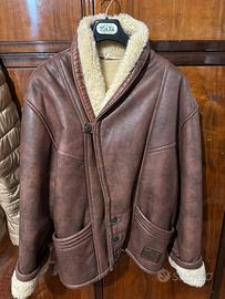 Giacca pelle vintage tg 54