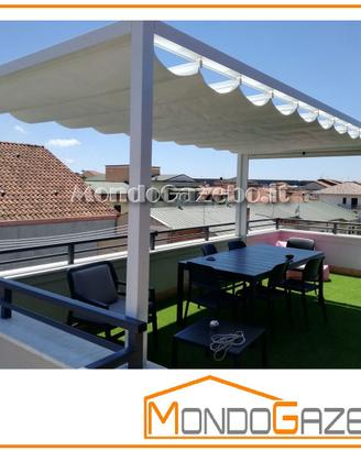 Pergolcasa 3x4 gazebo fisso pompeiana 4x3 tettoia