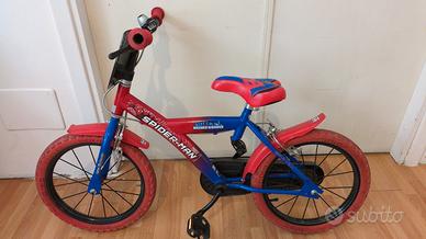 Spiderman bicicletta per bambino 4/8 anni