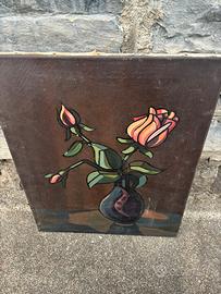 Quadro con vaso in fiori