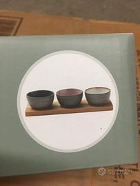 Bitz cabaret ciotole set 3pz 10cm + vassoio 32cm