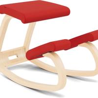 Varier Variable legno naturale tessuto rosso