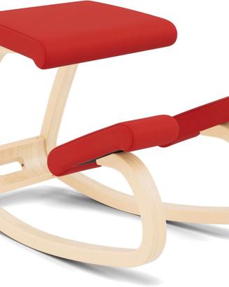 Varier Variable legno naturale tessuto rosso