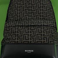 Balmain Zaino in canvas con monogram jacquard