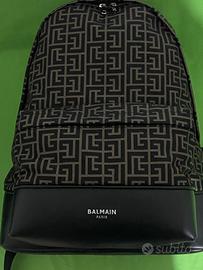 Balmain Zaino in canvas con monogram jacquard