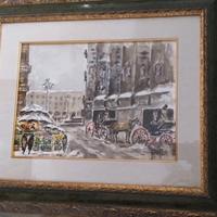 quadro acquarello Milano firmato Piero Balzarotti