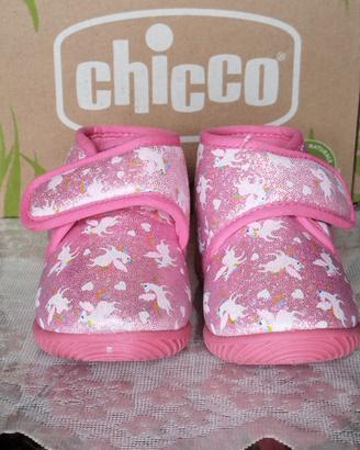 Pattine Chicco rosa con unicorni glitter