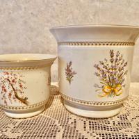 Set 2 vasi porcellana dipinta Fiorentine