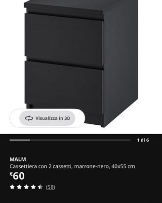 COPPIA COMODINI IKEA