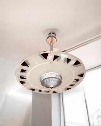 Lampada vetro pesante vintage attributa a stilnovo