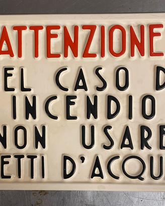 Cartello vintage
