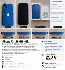 iPhone 13 128 GB Blu