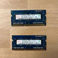 RAM DDR3 1066Mhz 2 x 1GB marca Hynix