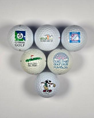 Lotto 6 Palline da Golf (Club Italiani e Disney)