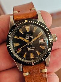 Vintage Technos Sky Diver 30 Jewels - 38mm - Black