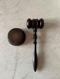 ANTICO MARTELLO DA BANDITORE IN LEGNO