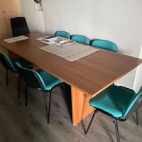 Tavolo riunioni color ciliegio , 220x 110