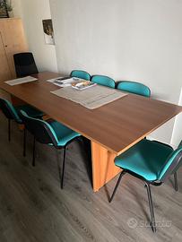 Tavolo riunioni color ciliegio , 220x 110