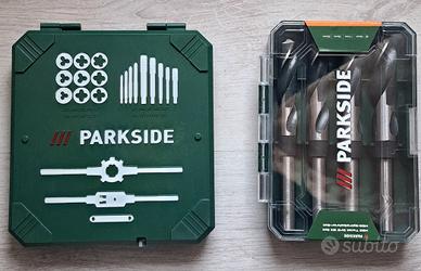 Parkside: Set maschi e filiere + Punte Trapano Nuo