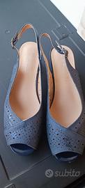 👡 Sandali donna blu navy con zeppa – PASSI – Tagl