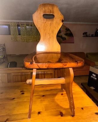 2 sedie in legno massello