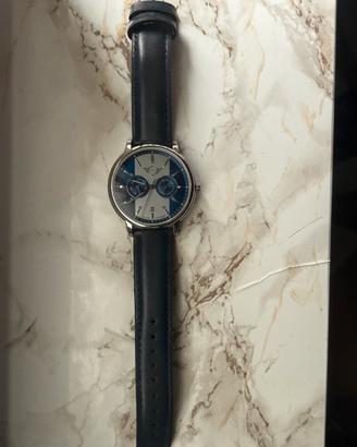 Orologio MINI Chrono Uomo Pelle Blu - Perfetto