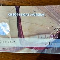 Biglietto ingresso Giza nave di Cheope originale 