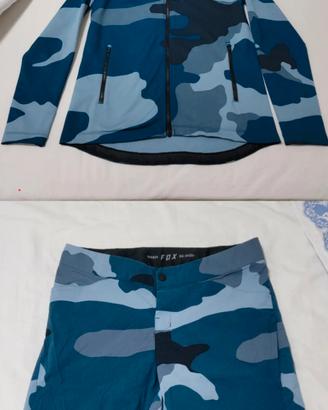 Completo Fox Ranger camo blu felpa e pantaloncini