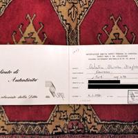 Tappeto pregiato con certificato di autenticità