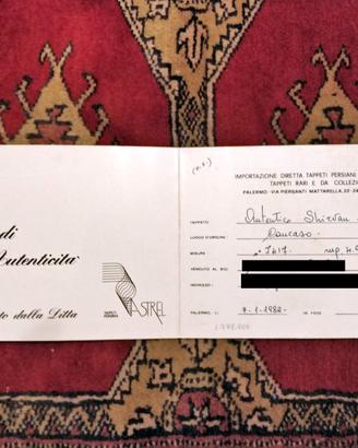 Tappeto pregiato con certificato di autenticità