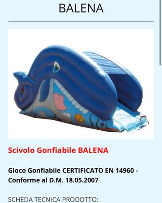 gonfiabile balena
