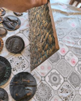 lotto di medaglie in bronzo 