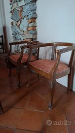 Coppia poltroncine in legno
